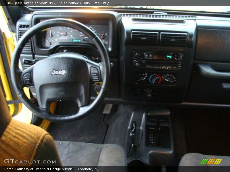 Solar Yellow / Dark Slate Gray 2004 Jeep Wrangler Sport 4x4