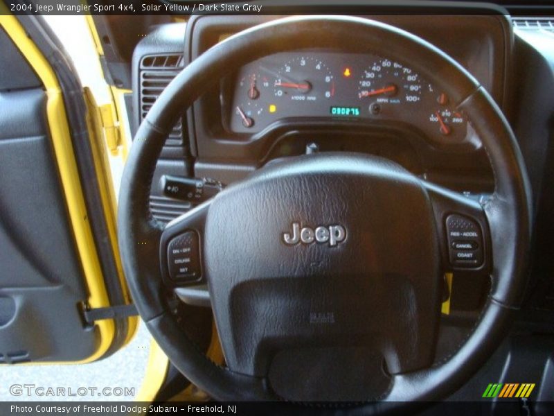 Solar Yellow / Dark Slate Gray 2004 Jeep Wrangler Sport 4x4