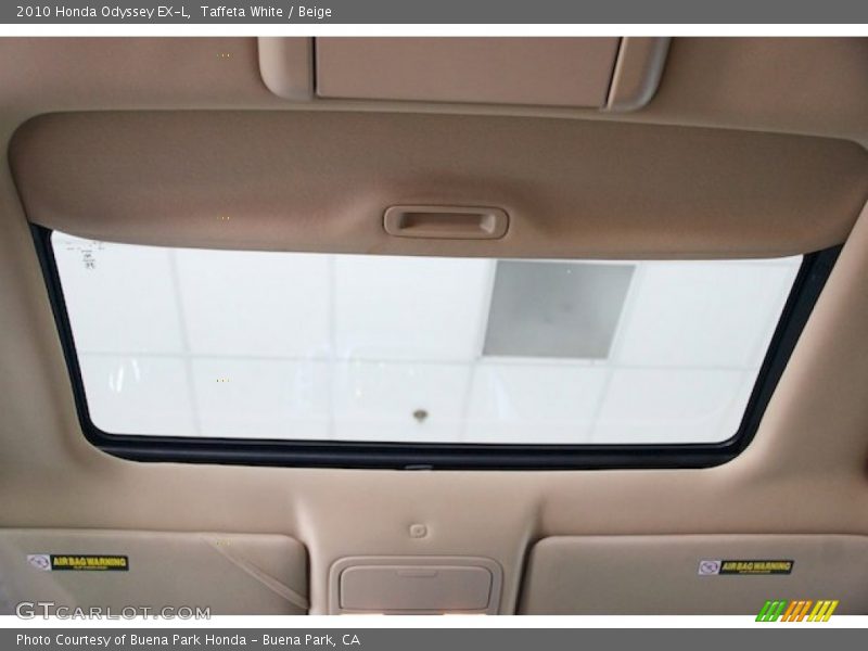 Taffeta White / Beige 2010 Honda Odyssey EX-L