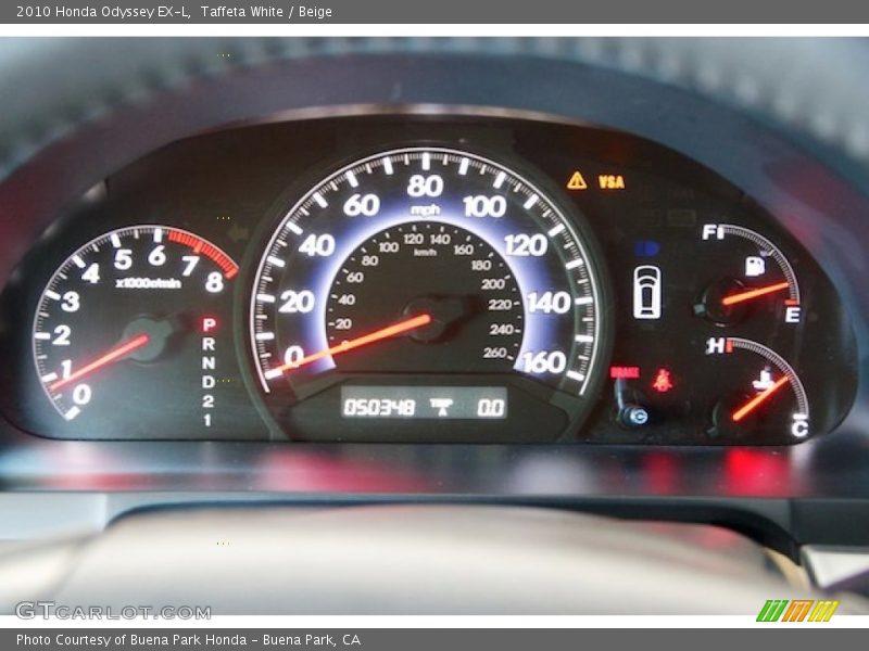 Taffeta White / Beige 2010 Honda Odyssey EX-L
