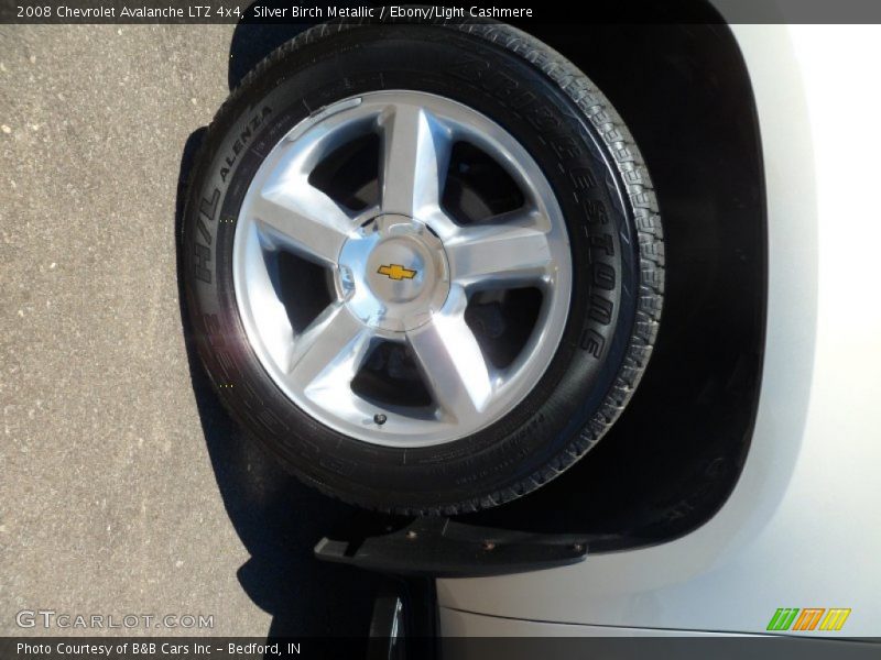 Silver Birch Metallic / Ebony/Light Cashmere 2008 Chevrolet Avalanche LTZ 4x4