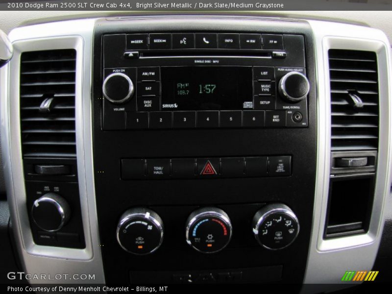 Bright Silver Metallic / Dark Slate/Medium Graystone 2010 Dodge Ram 2500 SLT Crew Cab 4x4