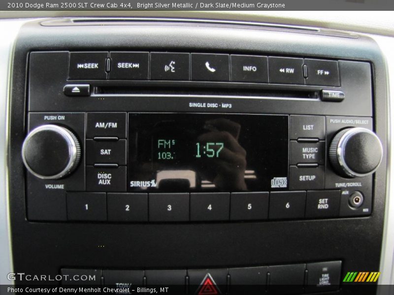 Bright Silver Metallic / Dark Slate/Medium Graystone 2010 Dodge Ram 2500 SLT Crew Cab 4x4