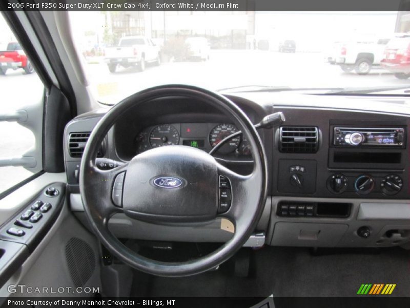 Oxford White / Medium Flint 2006 Ford F350 Super Duty XLT Crew Cab 4x4
