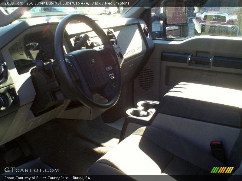 Black / Medium Stone 2009 Ford F250 Super Duty XLT SuperCab 4x4