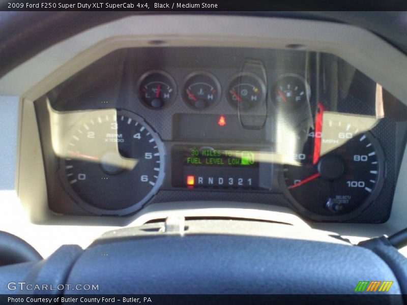 Black / Medium Stone 2009 Ford F250 Super Duty XLT SuperCab 4x4