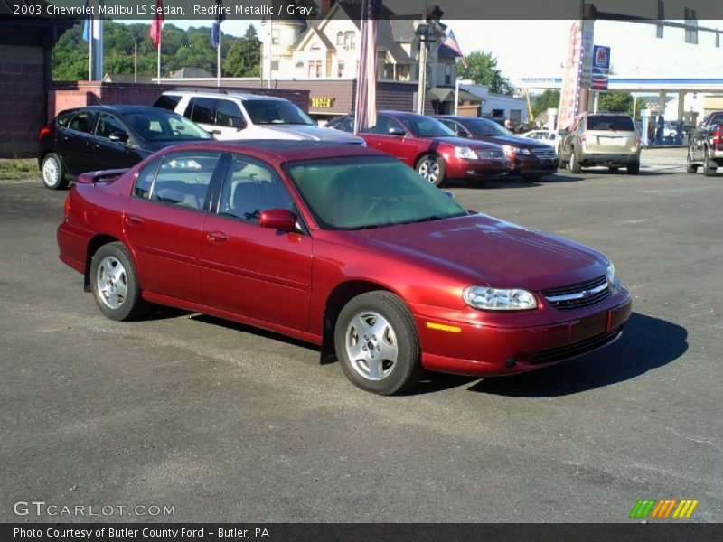 Redfire Metallic / Gray 2003 Chevrolet Malibu LS Sedan