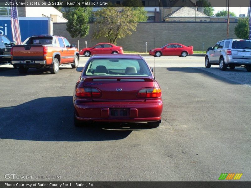 Redfire Metallic / Gray 2003 Chevrolet Malibu LS Sedan