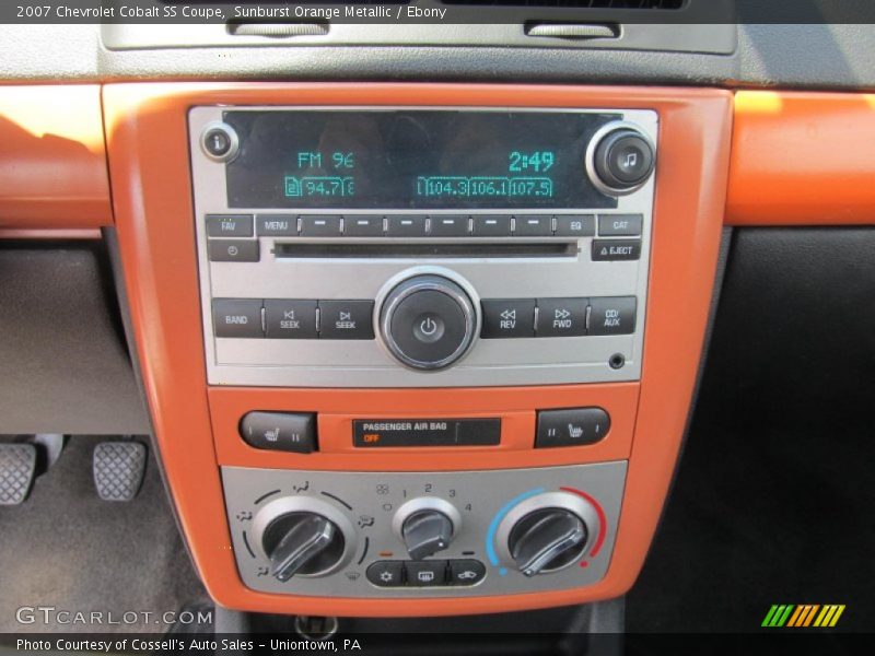 Controls of 2007 Cobalt SS Coupe