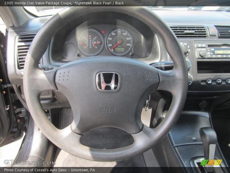 Nighthawk Black Pearl / Black 2005 Honda Civic Value Package Coupe
