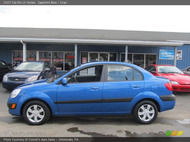 Sapphire Blue / Gray 2007 Kia Rio LX Sedan