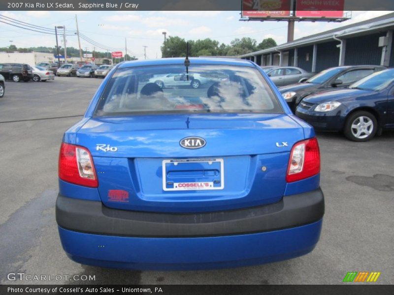 Sapphire Blue / Gray 2007 Kia Rio LX Sedan