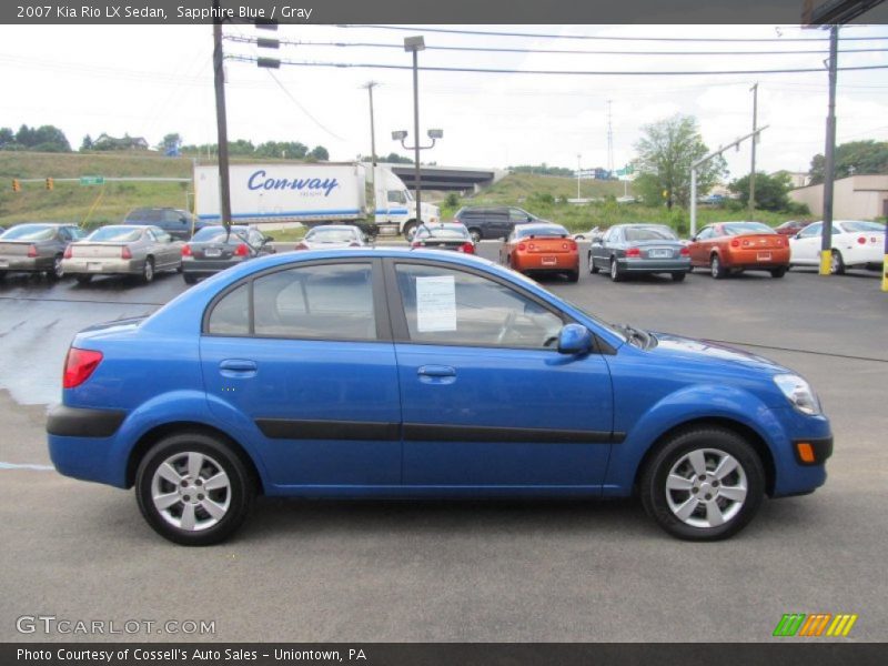 Sapphire Blue / Gray 2007 Kia Rio LX Sedan