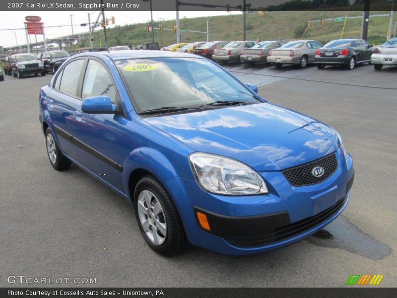 Sapphire Blue / Gray 2007 Kia Rio LX Sedan
