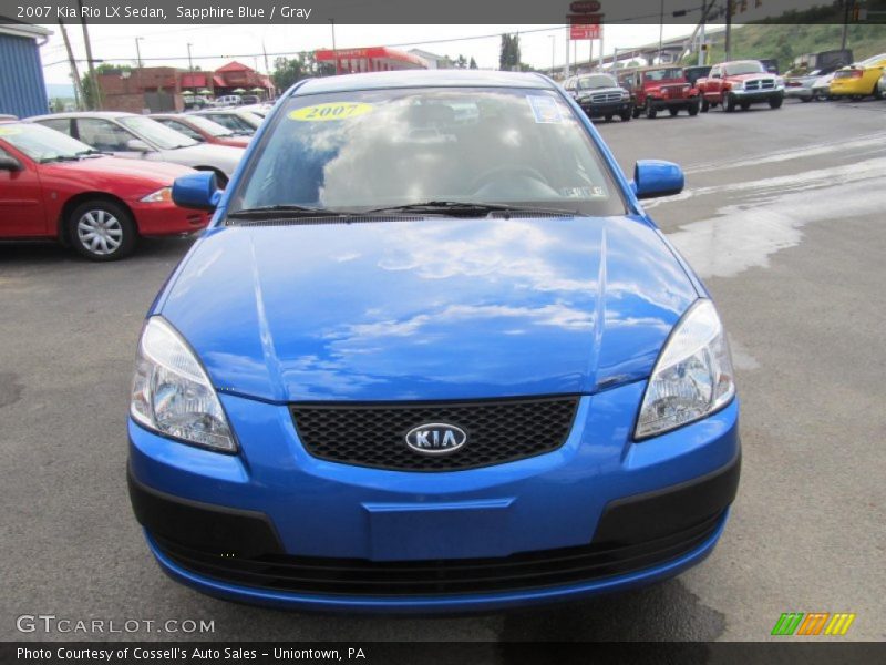 Sapphire Blue / Gray 2007 Kia Rio LX Sedan