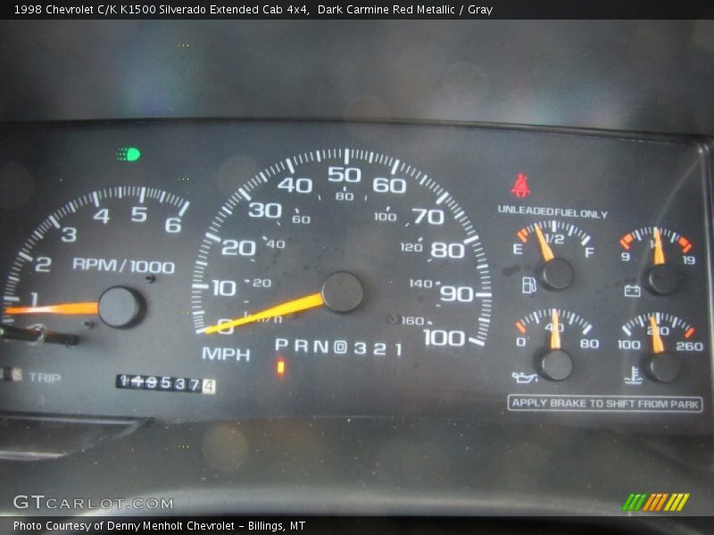  1998 C/K K1500 Silverado Extended Cab 4x4 K1500 Silverado Extended Cab 4x4 Gauges
