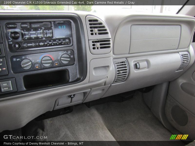 Dark Carmine Red Metallic / Gray 1998 Chevrolet C/K K1500 Silverado Extended Cab 4x4