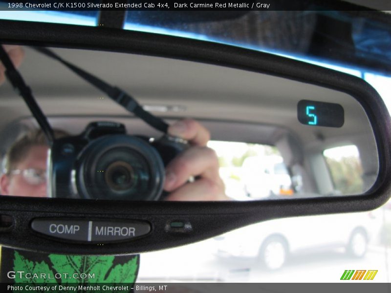 Dark Carmine Red Metallic / Gray 1998 Chevrolet C/K K1500 Silverado Extended Cab 4x4