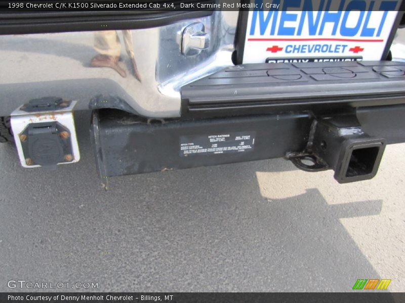 Dark Carmine Red Metallic / Gray 1998 Chevrolet C/K K1500 Silverado Extended Cab 4x4
