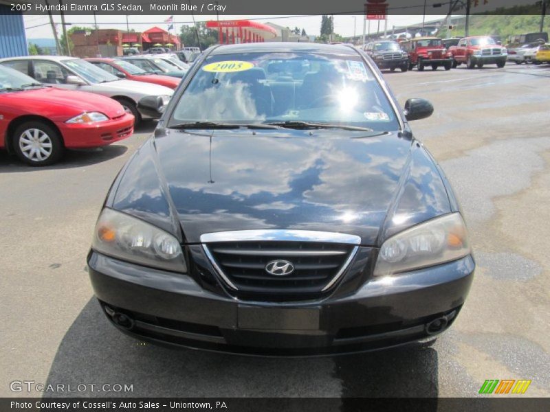 Moonlit Blue / Gray 2005 Hyundai Elantra GLS Sedan