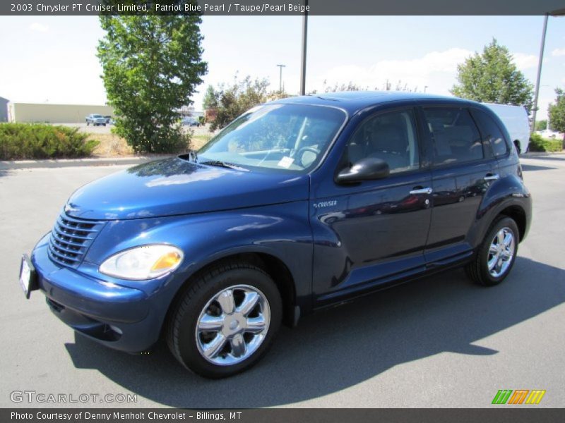 Patriot Blue Pearl / Taupe/Pearl Beige 2003 Chrysler PT Cruiser Limited