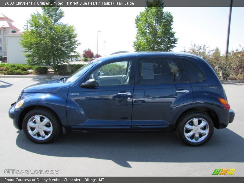 Patriot Blue Pearl / Taupe/Pearl Beige 2003 Chrysler PT Cruiser Limited