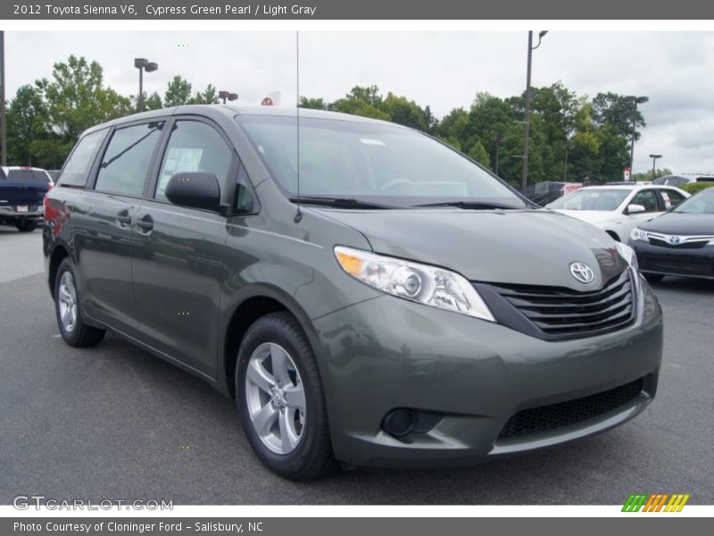 Cypress Green Pearl / Light Gray 2012 Toyota Sienna V6