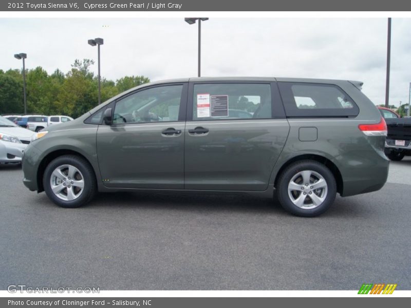 Cypress Green Pearl / Light Gray 2012 Toyota Sienna V6