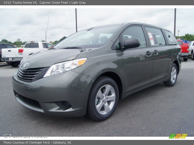 Cypress Green Pearl / Light Gray 2012 Toyota Sienna V6