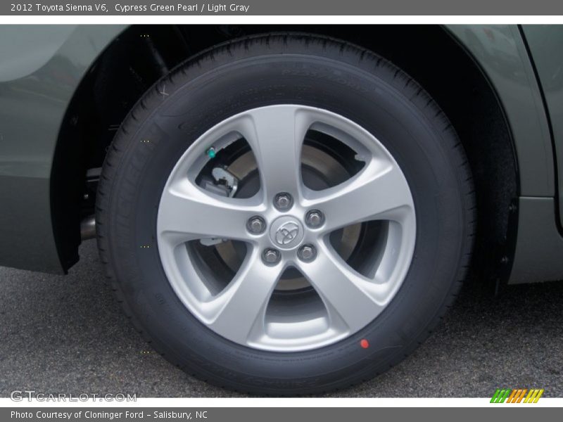 Cypress Green Pearl / Light Gray 2012 Toyota Sienna V6