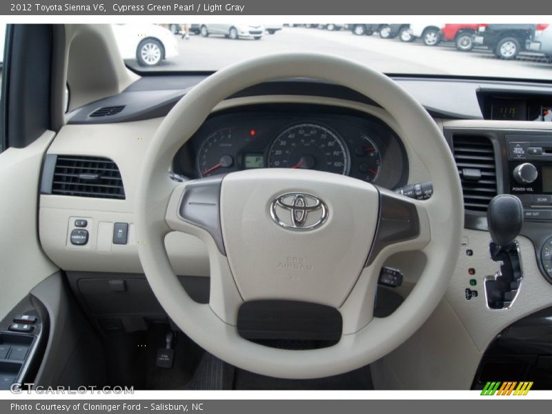 Cypress Green Pearl / Light Gray 2012 Toyota Sienna V6