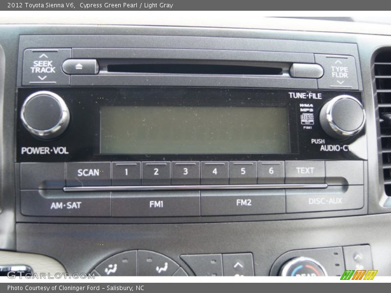 Cypress Green Pearl / Light Gray 2012 Toyota Sienna V6