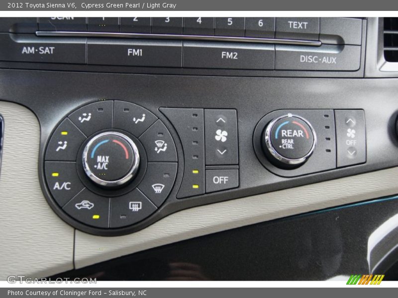 Cypress Green Pearl / Light Gray 2012 Toyota Sienna V6