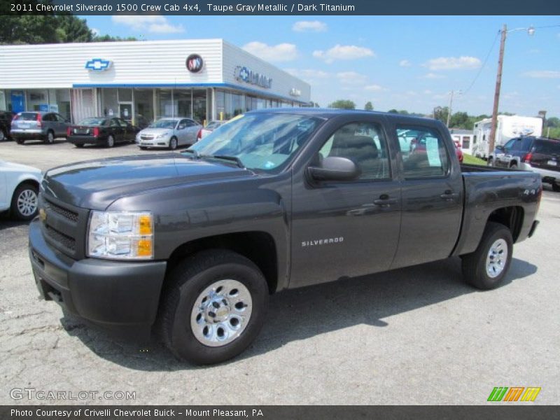 Taupe Gray Metallic / Dark Titanium 2011 Chevrolet Silverado 1500 Crew Cab 4x4