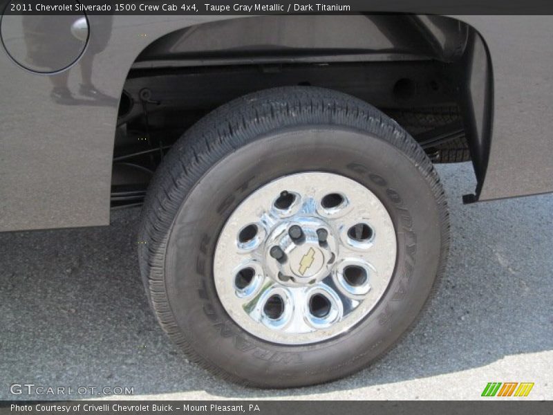 Taupe Gray Metallic / Dark Titanium 2011 Chevrolet Silverado 1500 Crew Cab 4x4