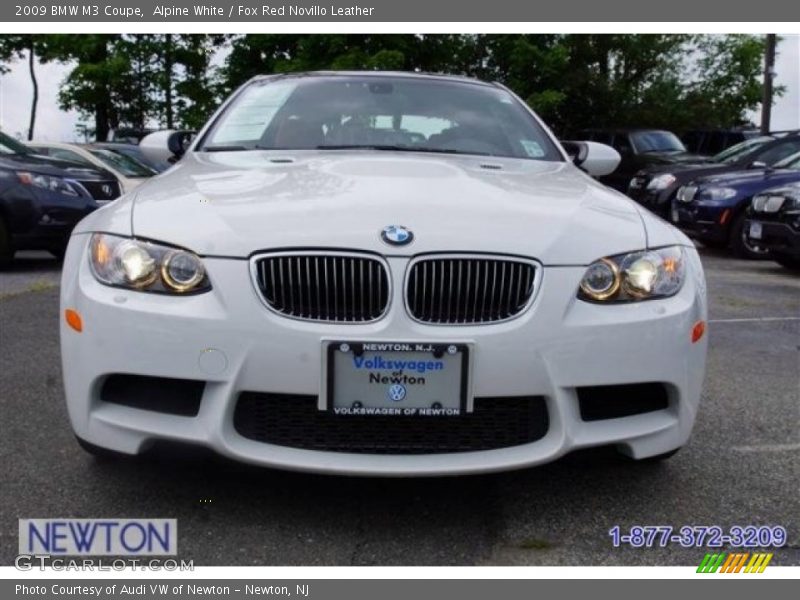 Alpine White / Fox Red Novillo Leather 2009 BMW M3 Coupe