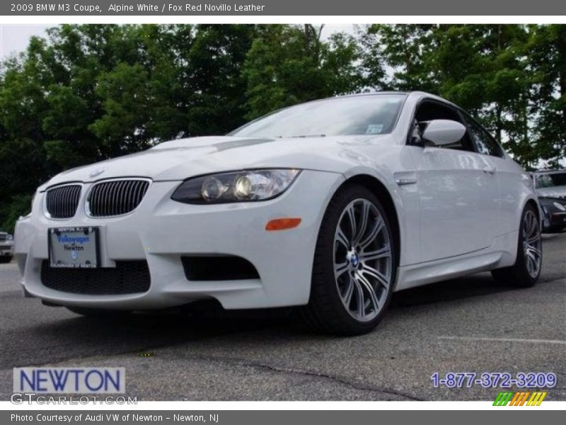 Alpine White / Fox Red Novillo Leather 2009 BMW M3 Coupe