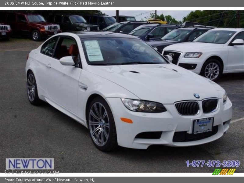Alpine White / Fox Red Novillo Leather 2009 BMW M3 Coupe