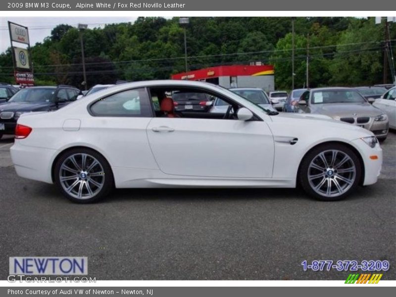 Alpine White / Fox Red Novillo Leather 2009 BMW M3 Coupe
