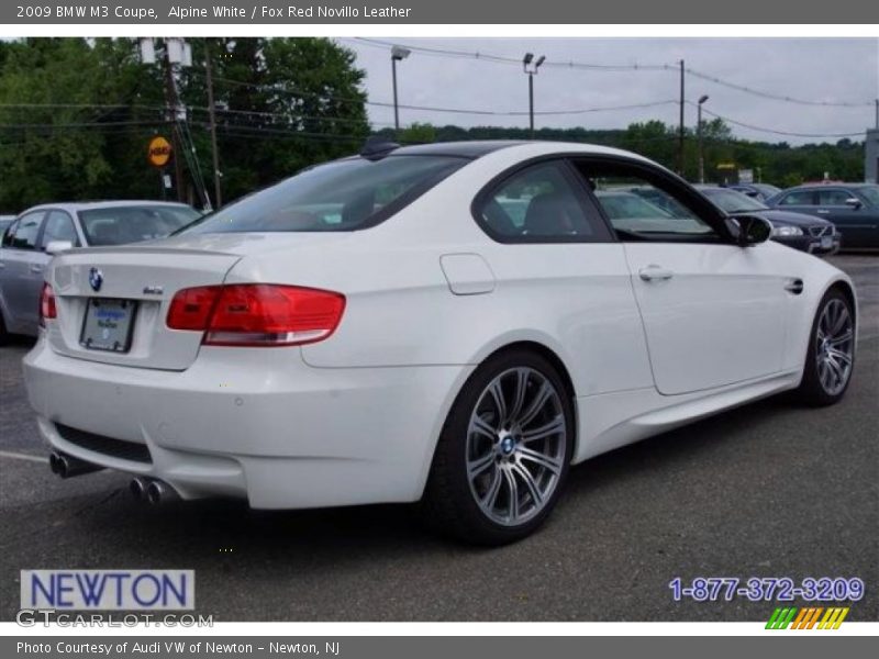 Alpine White / Fox Red Novillo Leather 2009 BMW M3 Coupe