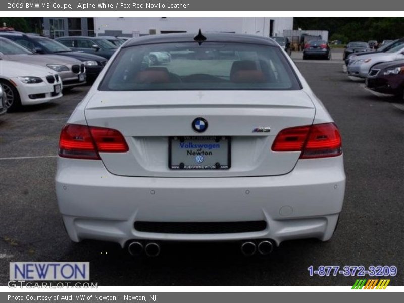 Alpine White / Fox Red Novillo Leather 2009 BMW M3 Coupe