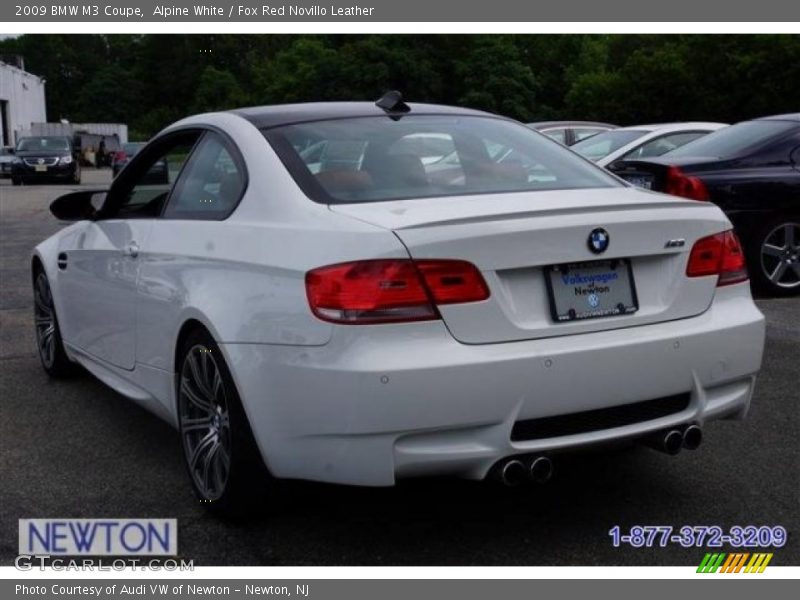 Alpine White / Fox Red Novillo Leather 2009 BMW M3 Coupe