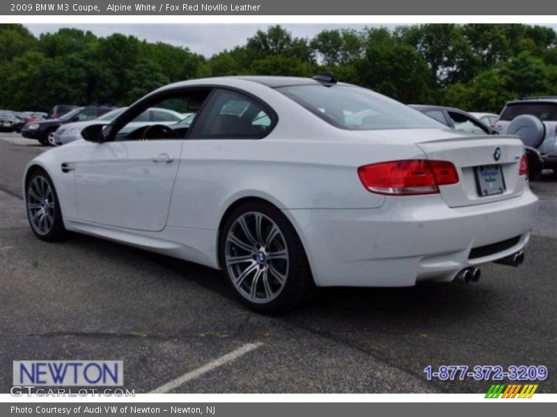 Alpine White / Fox Red Novillo Leather 2009 BMW M3 Coupe