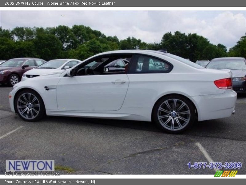 Alpine White / Fox Red Novillo Leather 2009 BMW M3 Coupe