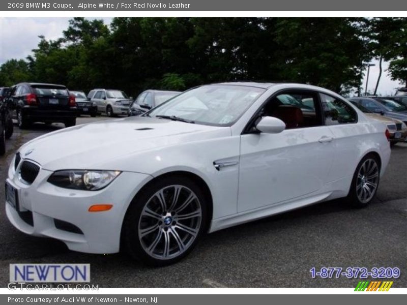 Alpine White / Fox Red Novillo Leather 2009 BMW M3 Coupe