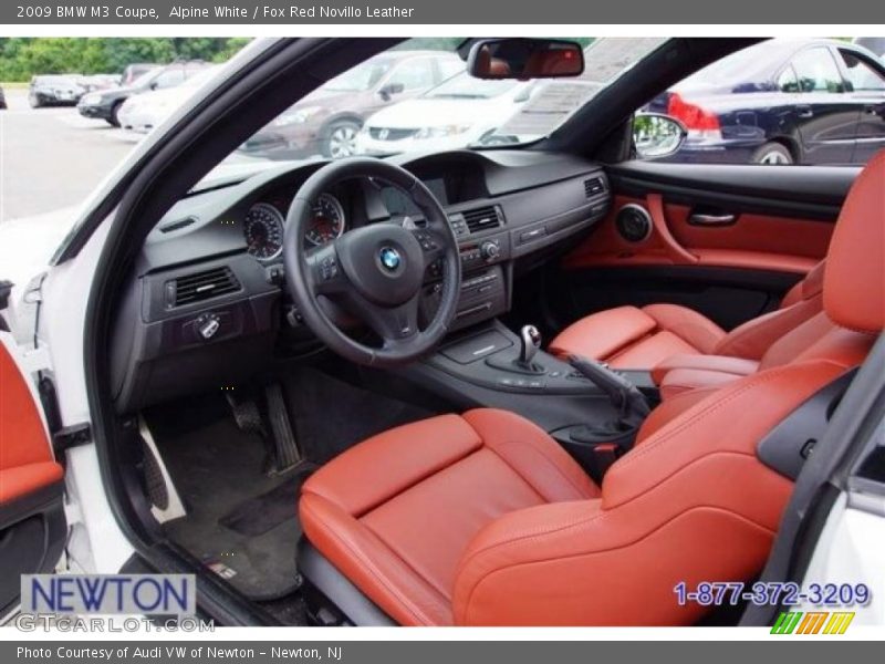Alpine White / Fox Red Novillo Leather 2009 BMW M3 Coupe