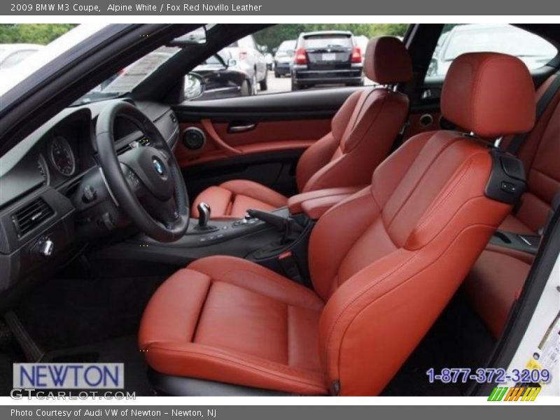 Alpine White / Fox Red Novillo Leather 2009 BMW M3 Coupe