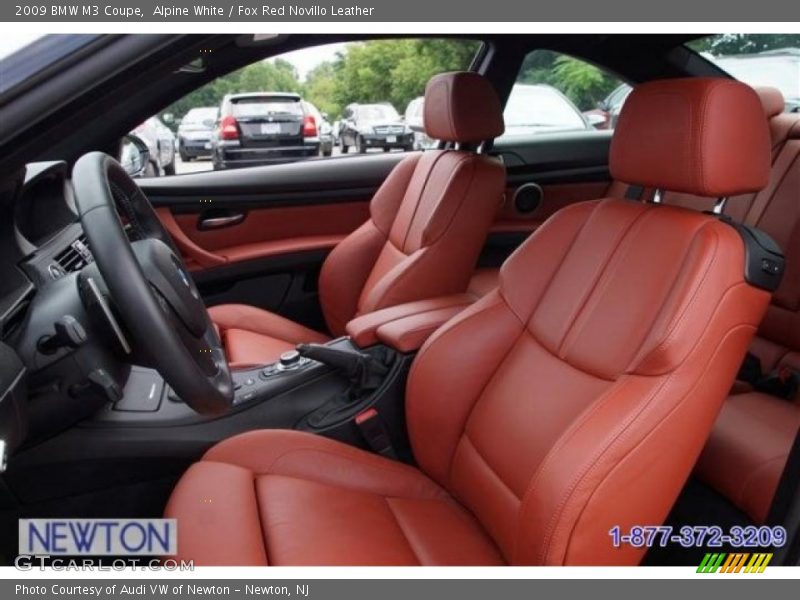 Alpine White / Fox Red Novillo Leather 2009 BMW M3 Coupe