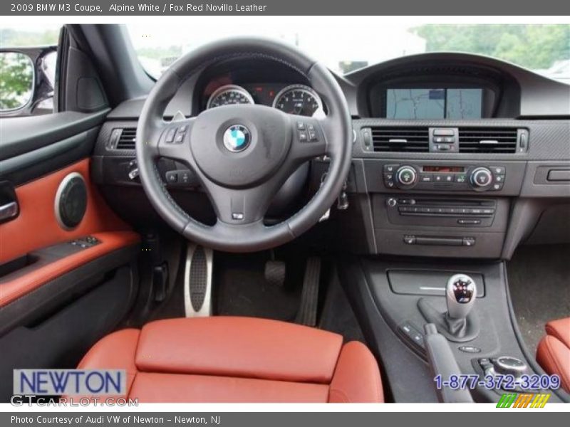 Alpine White / Fox Red Novillo Leather 2009 BMW M3 Coupe