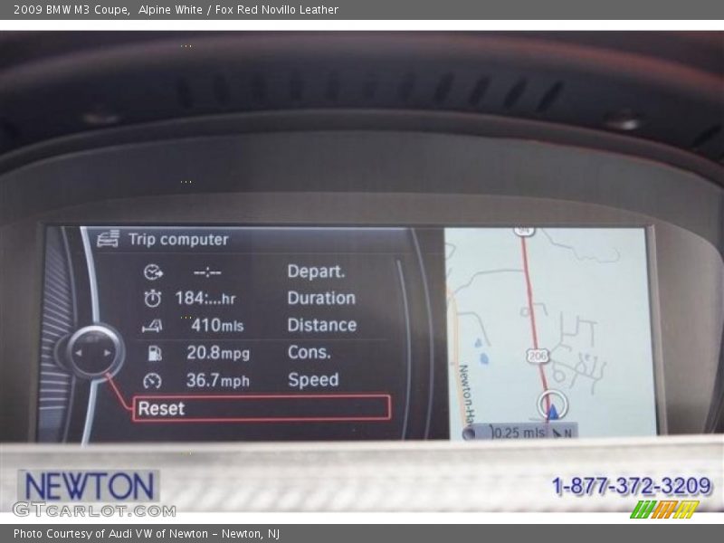 Alpine White / Fox Red Novillo Leather 2009 BMW M3 Coupe
